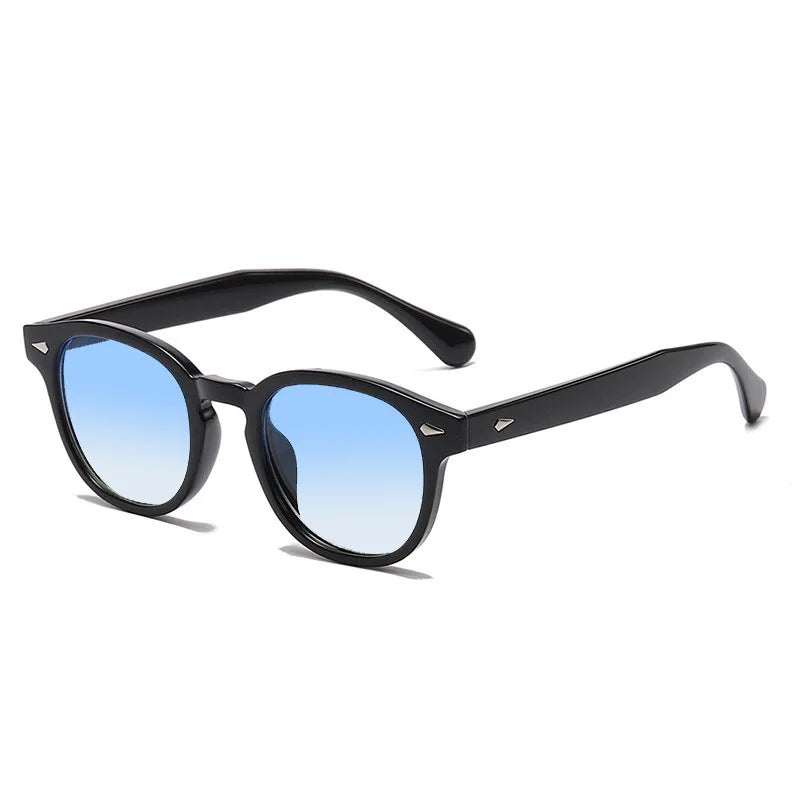 JNPCXI Quality New Retro Round Sunglasses Women Fashion Rivets Decoration Shades UV400 Men Punk Leopard Sun Glasses mbzr
