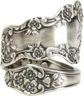 925 Sterling Silver Oxidized Spoon Ring Adjustable Ring Jewelry Gifts for Women
