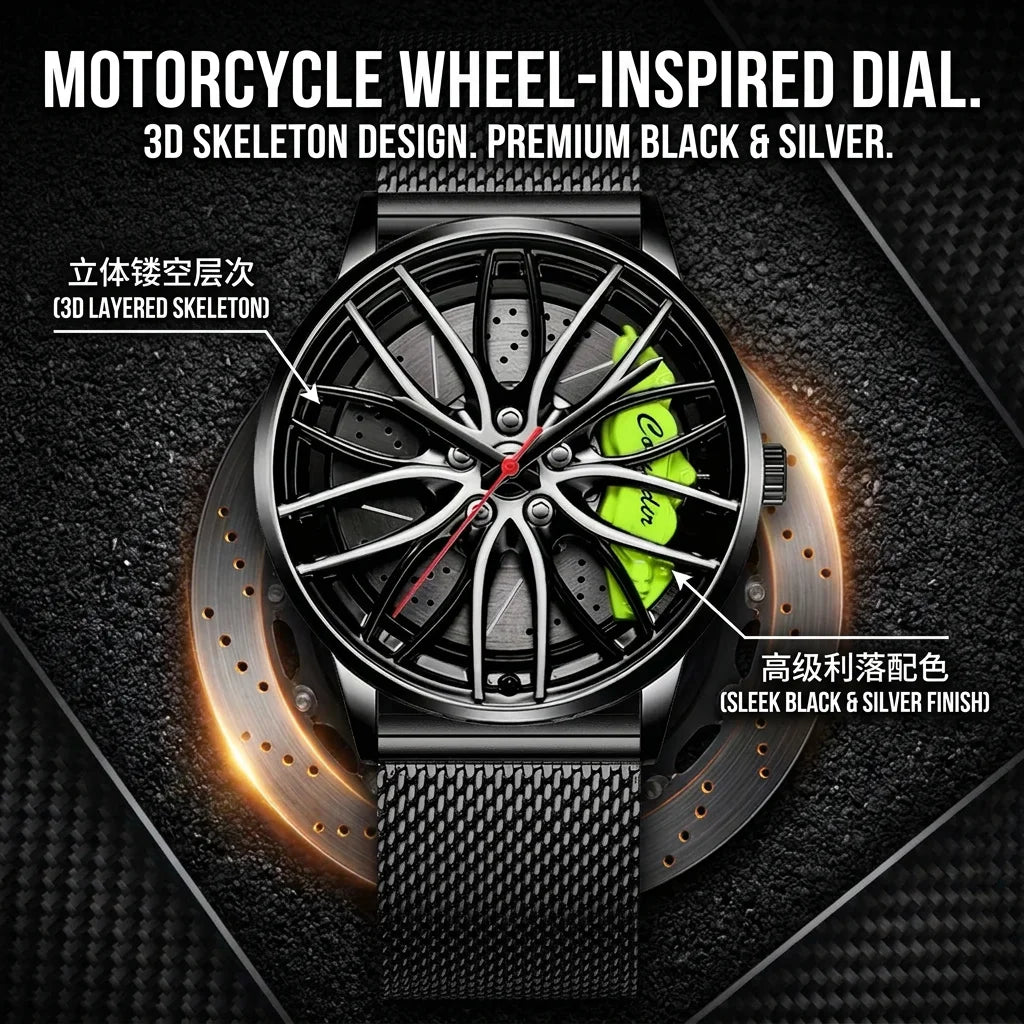 1pcs Men's Black Green Alloy Band Luxury Business Luminous Quartz Watch for Party Holiday Gift mbzr
