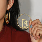 Custom Earrings Personalised 18K Gold Plated Stainless Steel Hoop Large Earrings For Women 2026 Trend Beautiful Women Jewelrys