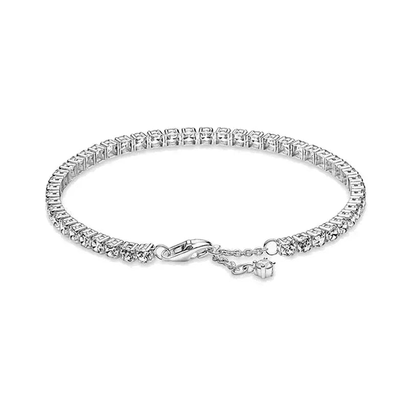 Hot selling 925 Sterling Silver Exquisite Stars Heart-shaped All Zircon Tennis Bracelet Luxurious Charm Bracelet Surprise Gifts mbzr