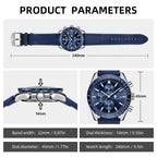 SAPPHERO Men's Chronograph Watch High Precision Quartz Movement Stainless Steel Wristwatch Dial Date Display 50M Waterproof Luxury Sport Watch Luminous Hands Classic Analog Business Casual Timepiece Elegant Design Gift for Me mbzr
