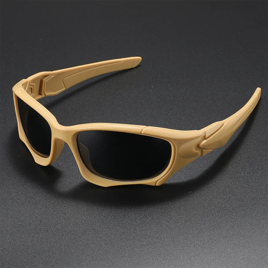 Outdoor Sports Polarized Sunglasses Men Curve Cutting Frame Stress-Resistant Lens Shield Sun Glasses Wome mbzr