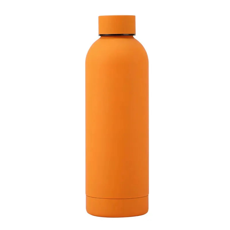 500/750ML Small Mouth Thermos Cup, Outdoor Stainless Steel Bottle, Rubber Paint Sports Kettle, Thickened Double Water Cup mbzr