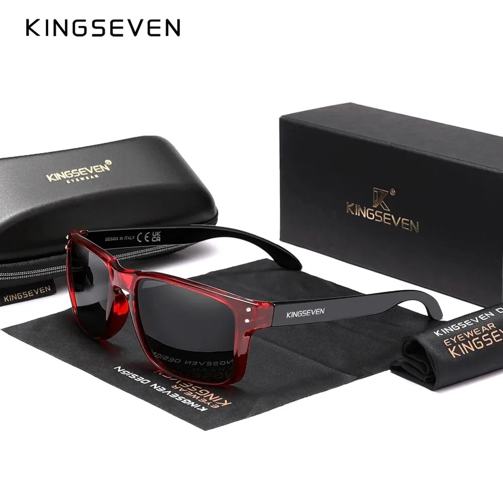 KINGSEVEN Rectangle Retro TR90 Polarized Sunglasses Cycling UV400 Climbing Anti-glare Outdoor Sports Eyewear