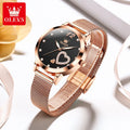 OLEVS 5189 Light Luxury Style Women Quartz Movement Watch Luminous Function 30m Waterproof Milanese Steel Strip Brand Wristwatch mbzr