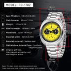 PAGANI DESIGN Men's Watch Yellow Dial Quartz Chronograph Watch Men Japan VK63 Sapphire glass Wrist Watch Men 2026 New Waterproof