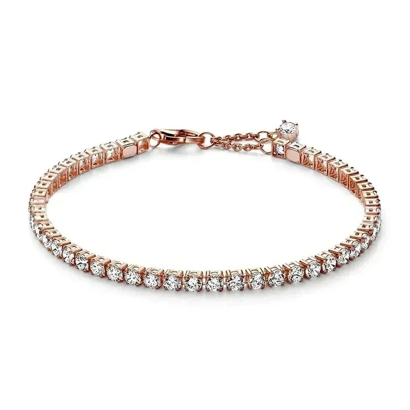 Hot selling 925 Sterling Silver Exquisite Stars Heart-shaped All Zircon Tennis Bracelet Luxurious Charm Bracelet Surprise Gifts mbzr
