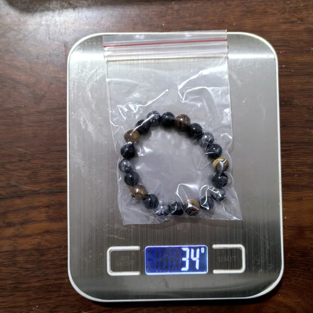 Natural Black Obsidian Hematite Tiger Eye Beads Bracelets Men for Magnetic Health Protection Women Soul Jewelry Pulsera Hombre