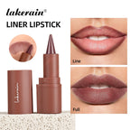 Liner Lipstick 6Colors Matte Black Brown Velvet Lipstick Waterproof Non Sticky Contouring Tint Lipliner Crayon Lip Makeup mbzr