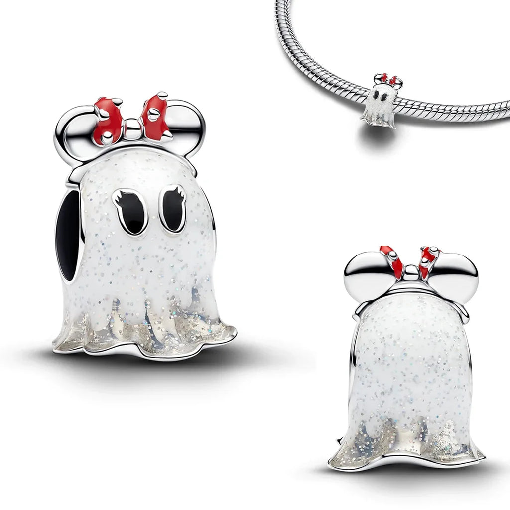 925 pure silver constellation pendant with relief texture of ghostly skull. Suitable for bracelets and necklaces. Jewelry.