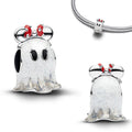 925 pure silver constellation pendant with relief texture of ghostly skull. Suitable for bracelets and necklaces. Jewelry.