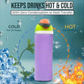 304 Stainless Steel Fitness Sports Vacuum Bottle with handle and straw, Large Capacity Macaron Thermal Mug 32 oz mbzr