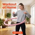 Fitness Circle- Adult Pilates Circle with Soft Spring Foldable Fitness Circle, Silent Pilates Circle Waist-Friendly Design, Full Wrap Fitness Circle Non-Pinching Fitness Circle Portable Sports Equipment, Christmas Gift for Gi mbzr