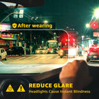 Night Driving Glasses for Men Women,Anti Glare Night Driving Glasses,Wrap-Around,Glare Guard Fit Over Glasses mbzr