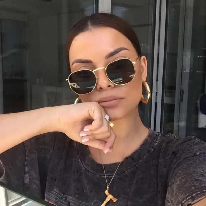 New Metal Men Sunglasses Brand Designer Sun Glasses Vintage Women Female Classic Driving Eyewear Uv400 2023