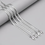 Silver Chain Necklace – Elegant 5mm Link for Women & Men mbzr