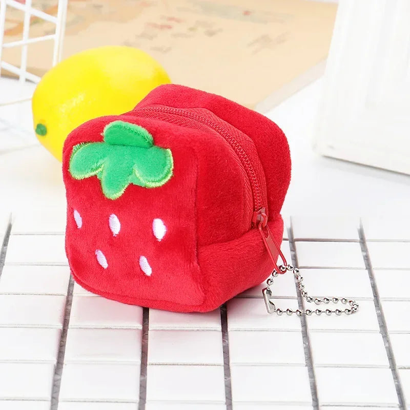 1PC Cute Coin Purse Zipper Change Purse with Keychain Small Headphone Lipstick Bag Mini Wallet Money Bag