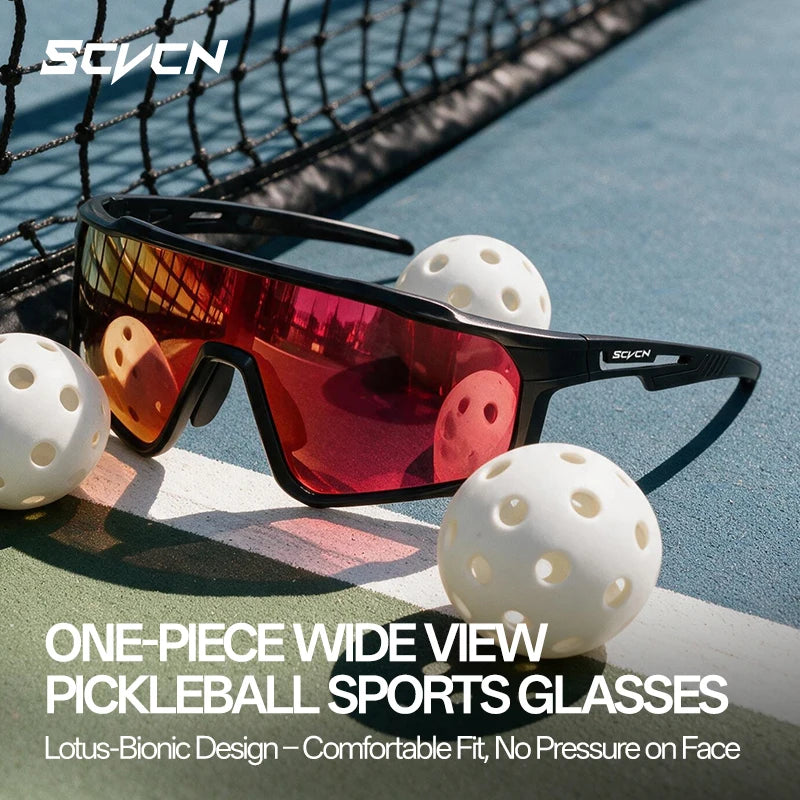 SCVCN New UV400 Outdoor Cycling Sunglasses Pickball Sports Glasses Men Women Ultralight Hiking Glasses MTB Bicycle Glasses HD Running Drving Goggles