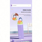 304 Stainless Steel Fitness Sports Vacuum Bottle with handle and straw, Large Capacity Macaron Thermal Mug 32 oz mbzr