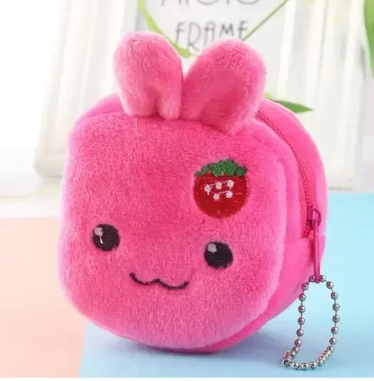1PC Cute Coin Purse Zipper Change Purse with Keychain Small Headphone Lipstick Bag Mini Wallet Money Bag