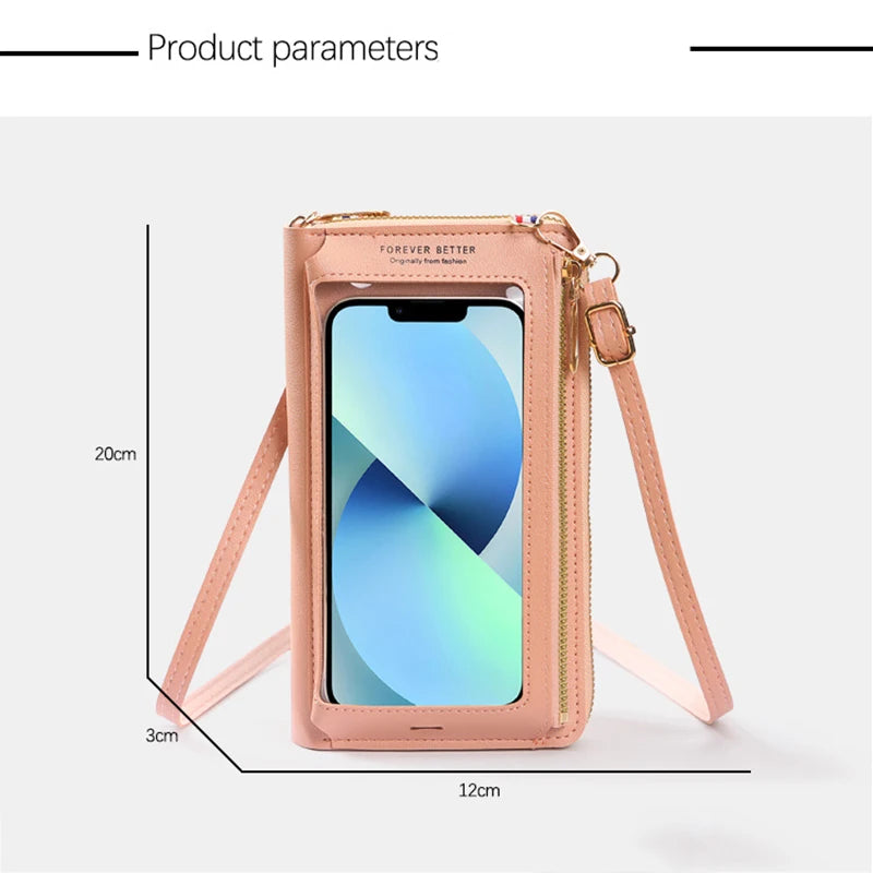 2025 Fashion Women Crossbody Bag - Touch Screen Cell Phone Purse, Mini Mobile Wallet Card Holder Shoulder Handbag