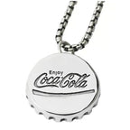 Bottle Cap Necklace Trendy For Men Light Luxury Niche Pendant For Women Ins Hip Hop Titanium Steel Internet Celebrity Couple Jewelry