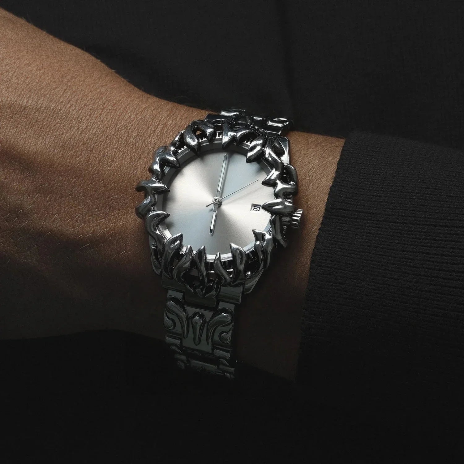 Green Devil Punk Eye Quartz Watch Men  Alabaster Industries Carving Demon Claw Y2K Men Watch Unique Creative Men Medieval Clock