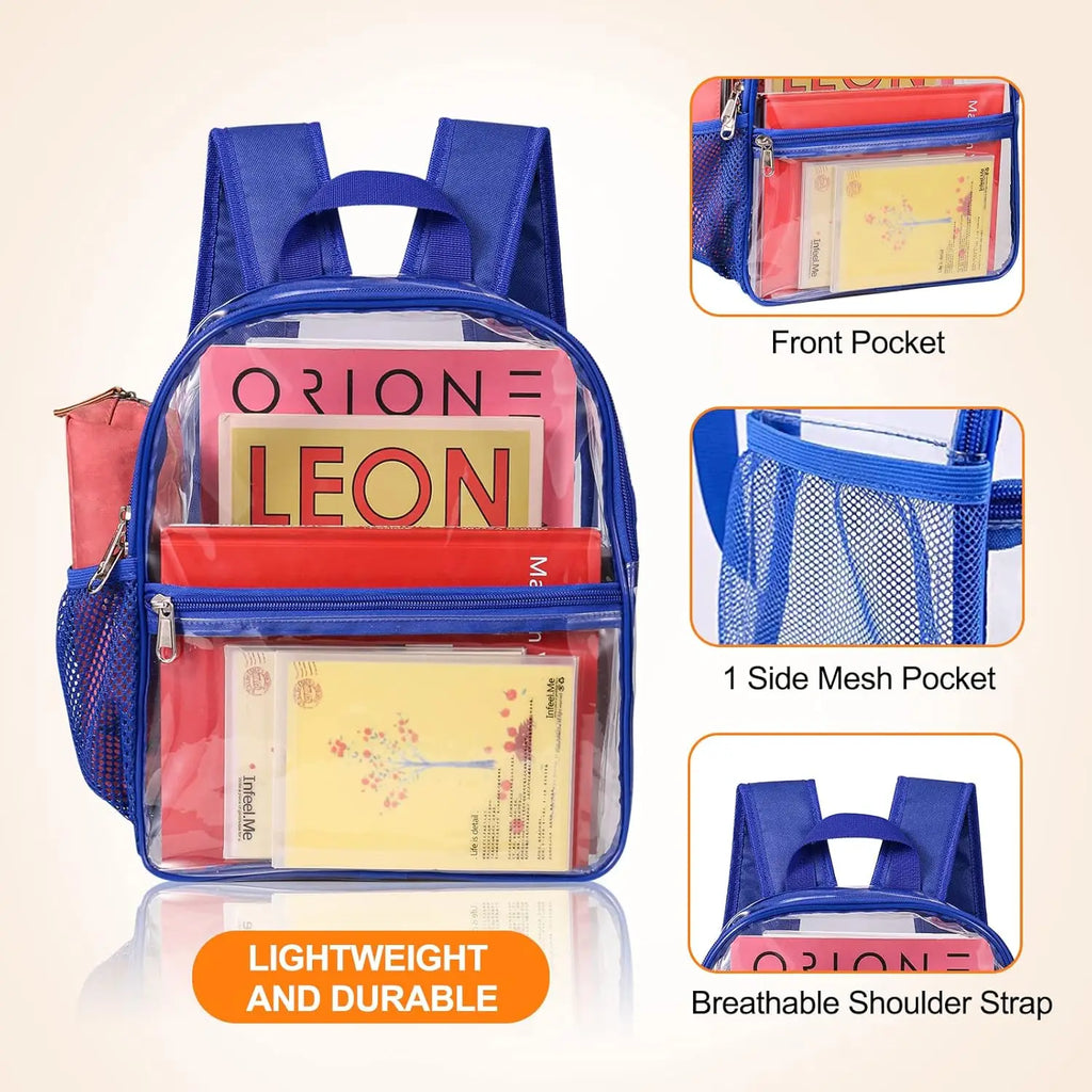 Stadium-Approved Clear PVC Backpack Waterproof Unisex