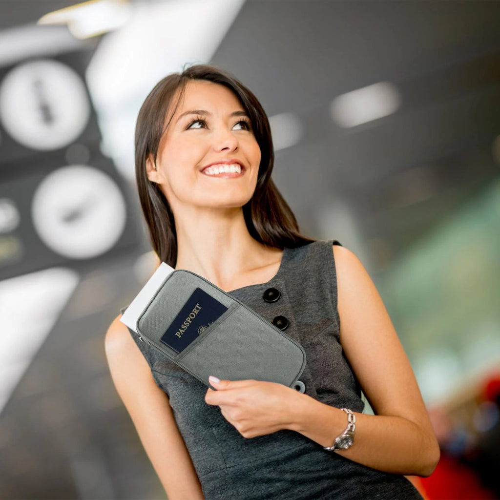Travel Passport Wallet 12Cells Ticket ID Credit Card Holder Water Repellent Documents Phone Organizer mbzr