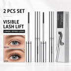 2 Pack Slim Brush Mascara, Lengthening & Defining Lash Mascara Set, Clump-Free Smudge-Resistant Eye Makeup for Daily Wear mbzr