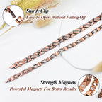Vintage Copper Magnetic Bracelets for Men and Women Elegant Leaf Heart Bracelet Jewelry