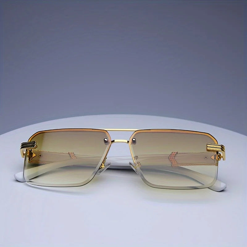 Fashion Rimless Sunglasses Men Women Populare Frameless Sun Glasses Male Female Classic Small Square Summer Traveling Shades mbzr