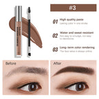 Lakerain Waterproof Eyebrow Gel Long Lasting Highly Pigmented Liquid Eyebrow Makeup Sweatproof Natural Black Brown mbzr