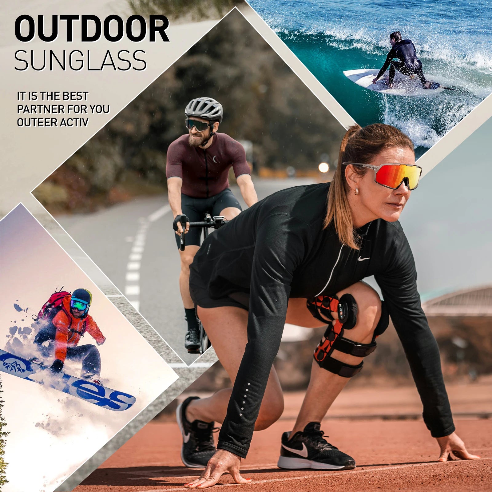 KAPVOE Sale Outdoor Cycling Glasses Sports Sunglasses for Men Women UV400 Protection MTB Bicycle Fishing Mountain Bike Glasses