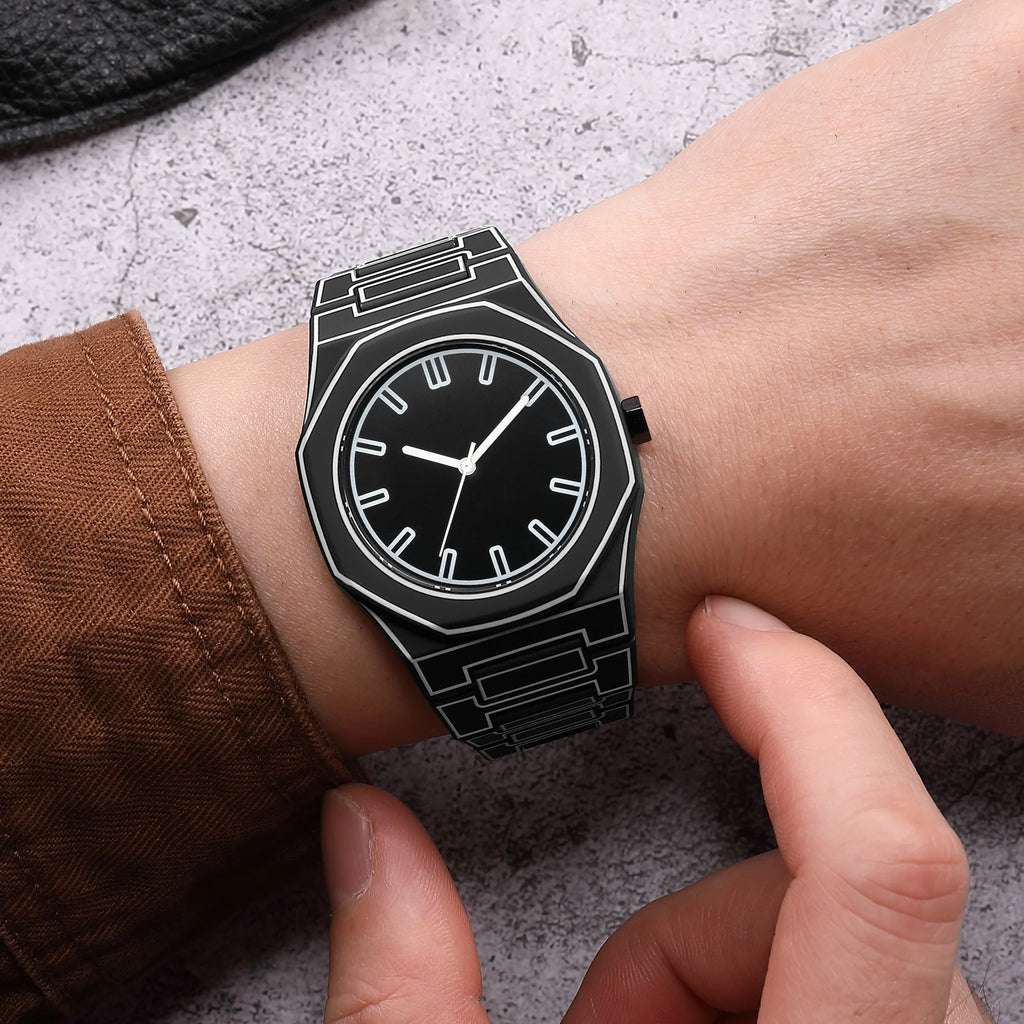 Simple casual men's women's watches, macaroon color quartz watches, round dial quartz watches, suitable for daily life, gifts