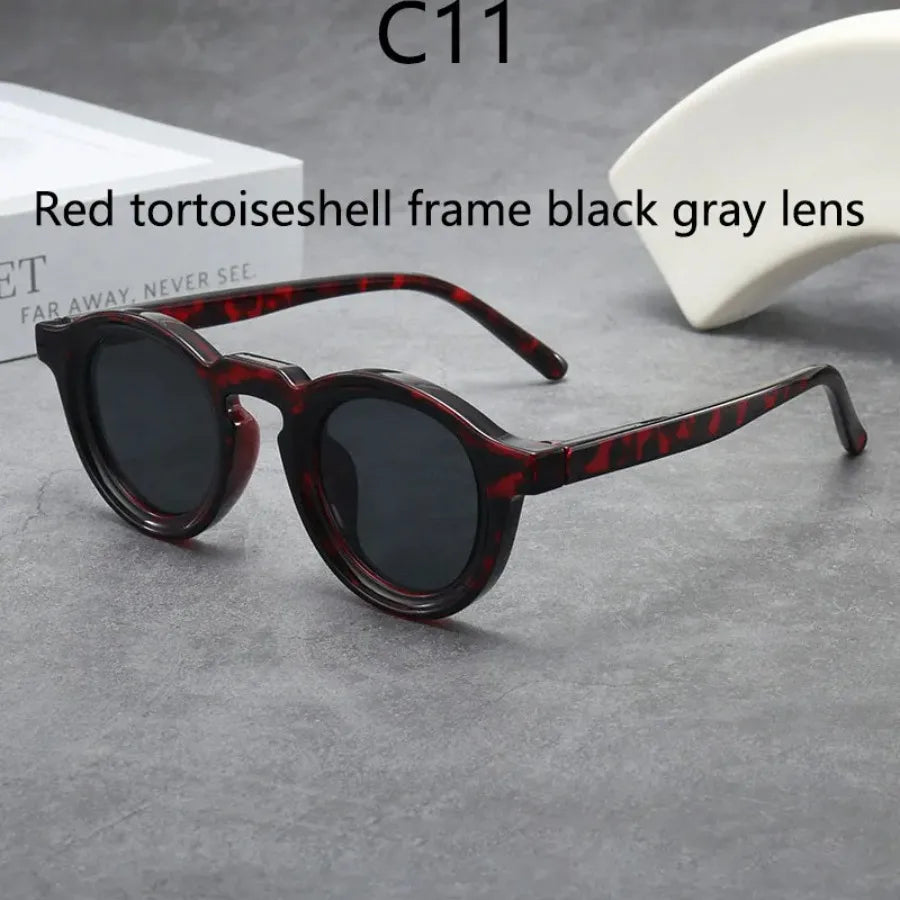2025 Retro Thick Framed Oval Sunglasses For Men American Style Gray Eyewear Retro Leopard Print Glasses UV400 Prescription