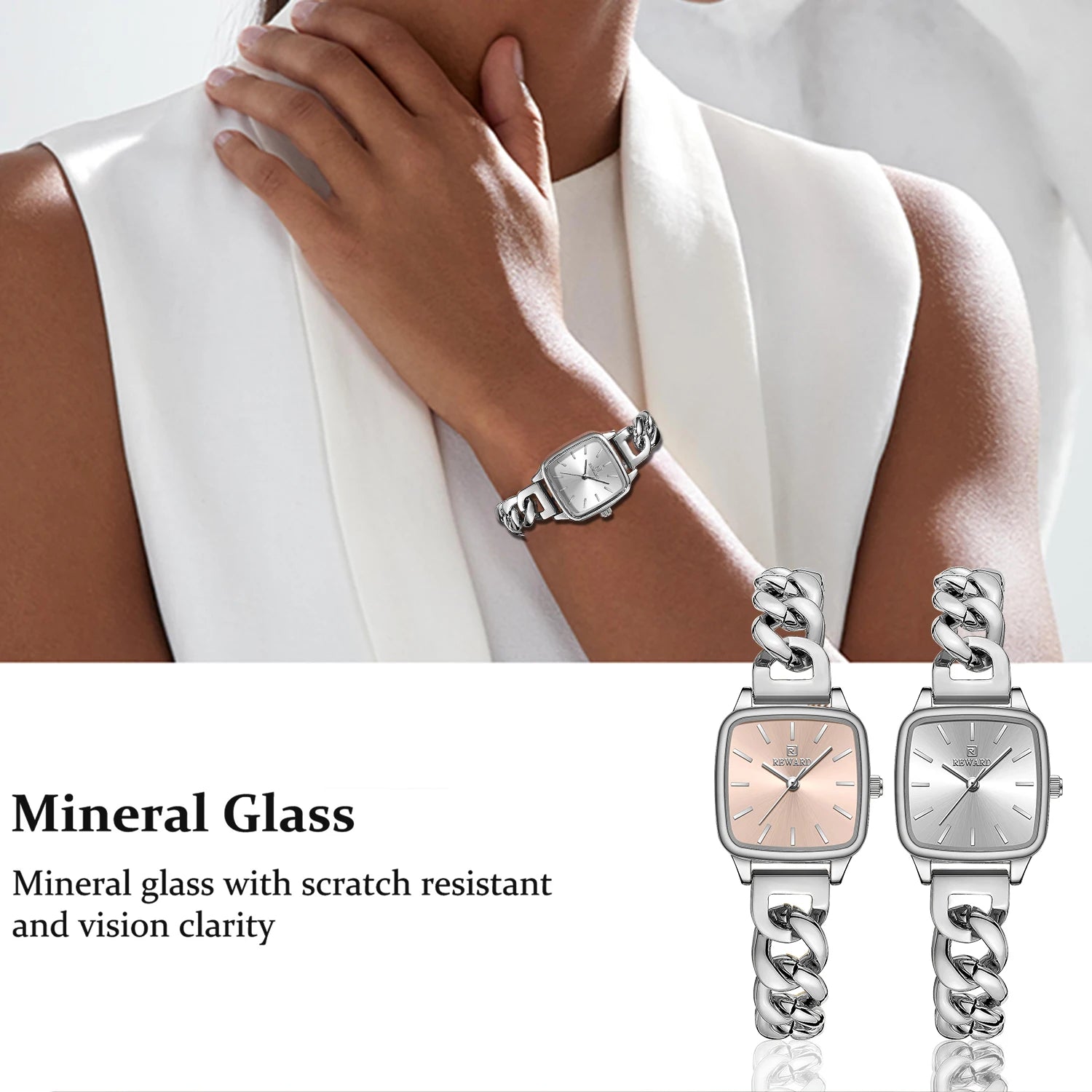 REWARD Women Quartz Watches Luxury Ladies Watch Waterproof Luminous Watches Elegant Female Clock