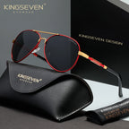 KINGSEVEN Pilot Sunglasses Fashion Glasses Polarized UV400 Driving Outdoor Anti-Glare Trendy Eyewear