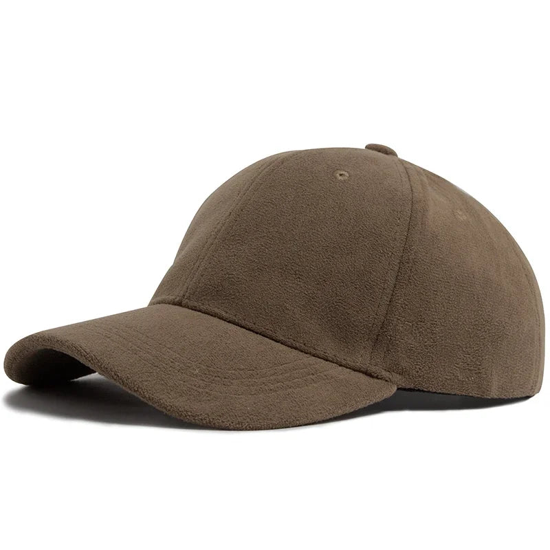 Suede Baseball Caps Solid Fashion Outdoors Casual Travel Sun Visor Hat Multicolour Unisex