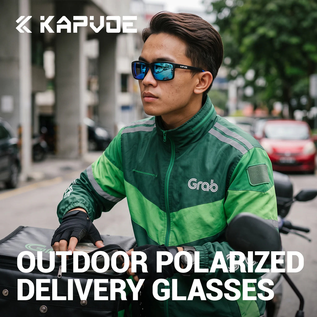 KAPVOE Anti-Glare Polarized Cycling Sunglasses Fashion Men Women Ultralight Fishing Glasses MTB Bicycle Marathon Sports Glasses Large-Frame Sports Running UV400 Goggles