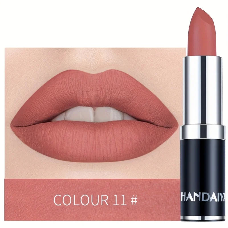 Matte Lipstic Long-Lasting, High-Pigment Velvet Finish, Smooth & Non-Drying Formula, Multiple Bold Shades for All Skin Tone mbzr