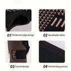 Sports Wrist Compression Sleeve, 2 Counts Breathable Wristband For Men & Women, Sports Accessories For Home Gym Workout, Wrist Wraps, Breathable Brace mbzr