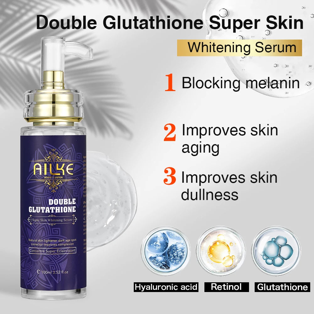 AILKE Face And Body Whitening Serum, Hydration Moisturizing, Dark Spots Remover, Skin Glowing, Even Skin Tone, 100ML/3.52 OZ mbzr