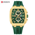 Fashion Men's Wrist Watch,Luxury Chronograph Waterproof Date Dress Watch for Men with Silicone Rubber Strap mbzr
