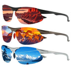Men's polarized aluminum-magnesium sunglasses colorful UV400 running film sunglasses driving glasses outdoor fishing sunglasses