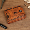 Men's Wallet Made of PU Wax Oil Skin Purse for Men Women Coin Purse Short Male Card Holder Wallets snap button Around Money Coin Purse