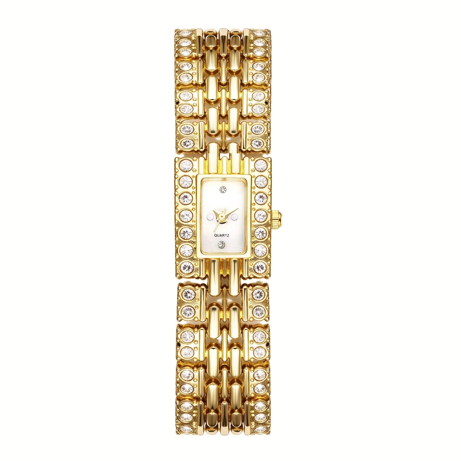 Women's Diamond Watch Bracelet Full Crystal Rhinestone Square Dial Quartz Wristwatch Gold Silver Rose Gold Elegant Ladies Dress Watch Gift mbzr