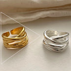 Sam Panda Silver Adjustable Open Chain Ring Unisex Fine Jewelry