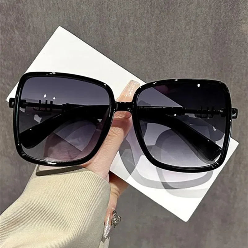 2026 Vintage Square Women's Sunglasses Luxury Designer Sun Glasses Classic Eyeglasses Lady UV400 Big Frame Mirror Oculos De Sol